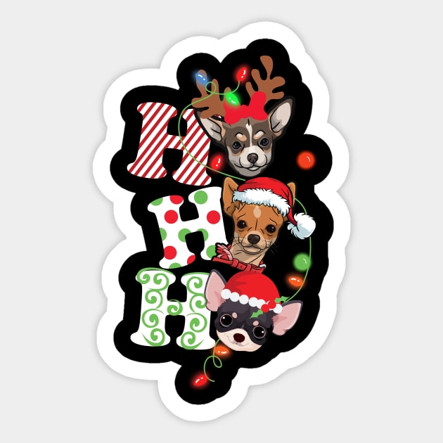 Ho Ho Ho Chihuahua Sticker by EduardjoxgJoxgkozlov